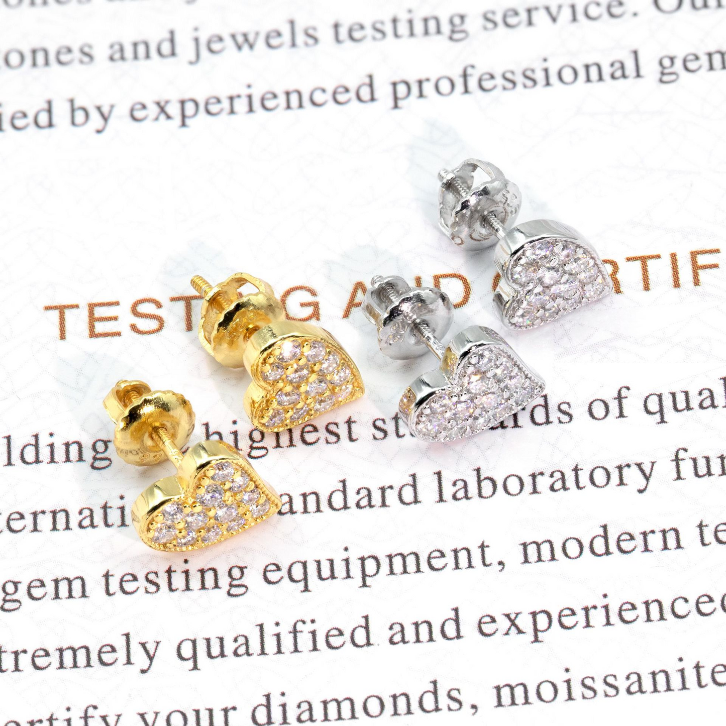 Bubble Letter Silver Moissanite VVS Crooked Stud Earring for Women Hip Hop Jewelry
