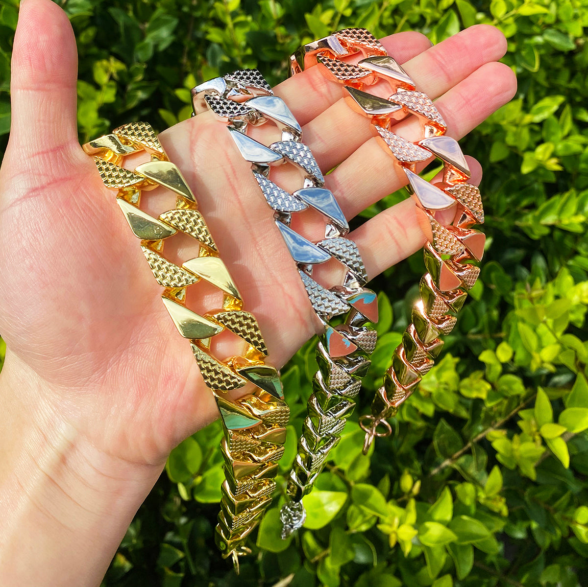 Bubble Letter Semi Patterned Cuban Link Chain for Men Necklace Choker Copper Gold Plated Hip Hop Jewelry Albert Clasp