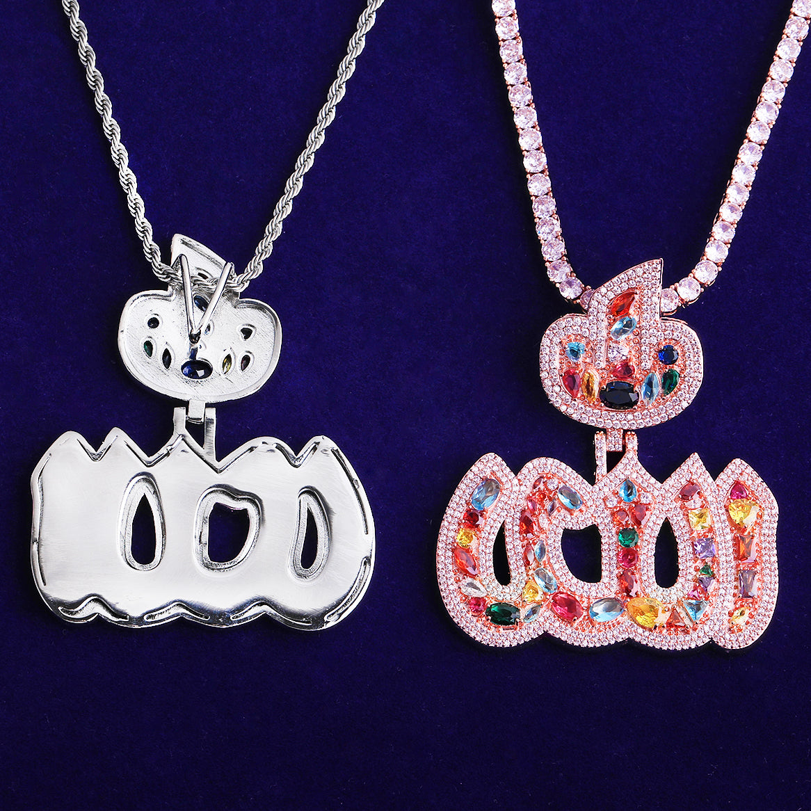 Bubble Letter Iced Out Colorful Allah Necklace Pendant for Men 5A Copper Cubic Zirconia Hip Hop Jewelry