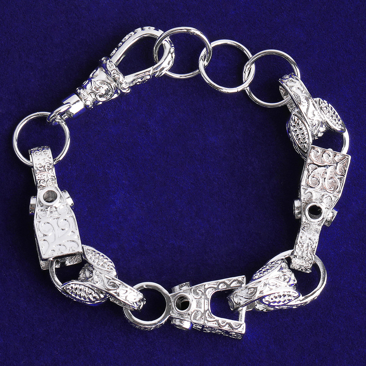 Bubble Letter Iced Out Block Tulip Bracelet for Men Real Copper Gold Plated Hip Hop Jewelry