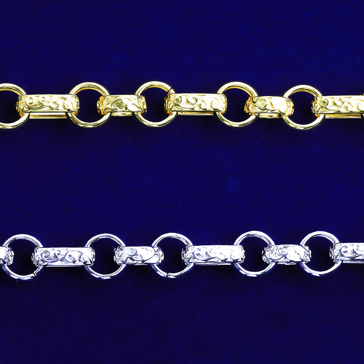 Bubble Letter GYPSY Belcher Link Chain for Men Real Gold Plated Hip Hop Jewelry Albert Clasp