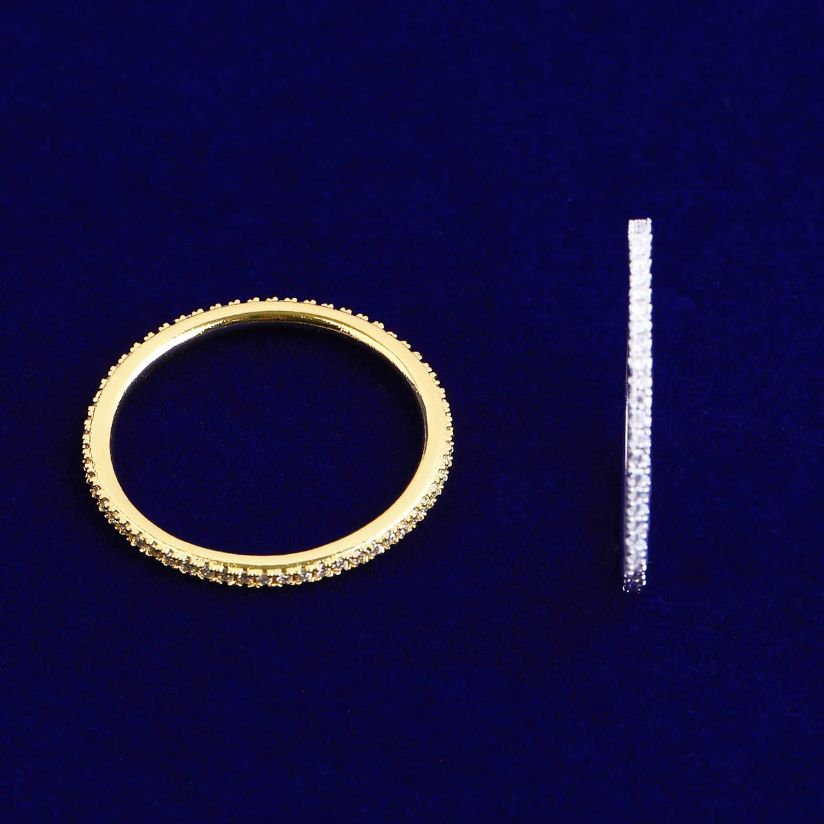 Bubble Letter Iced Out Wedding Ring for Men Real Gold Plated 5A Grade Hip Hop Jewelry
