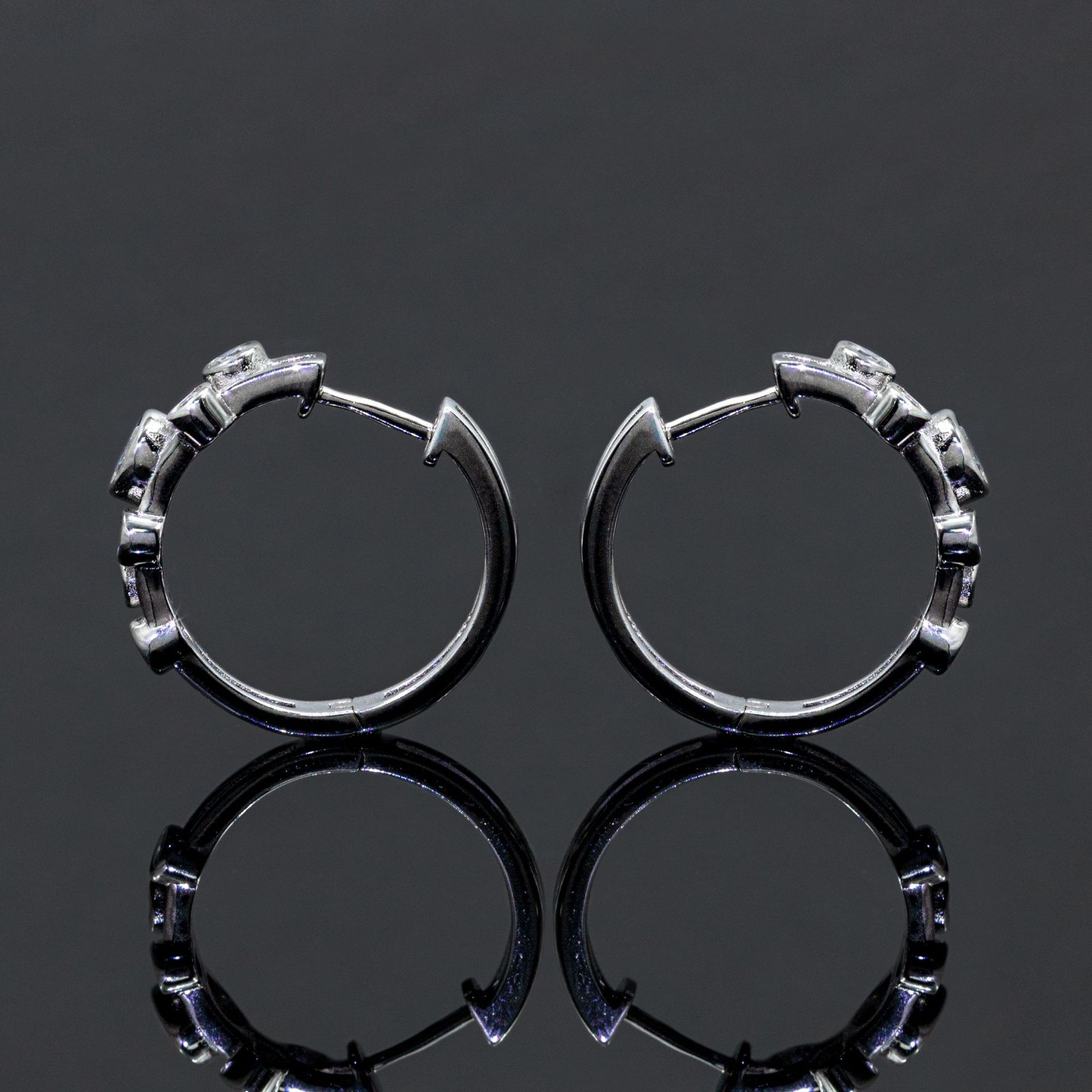 Bubble Letter Silver Moissanite VVS Dot Eardrop Earring for Women Hip Hop Jewelry
