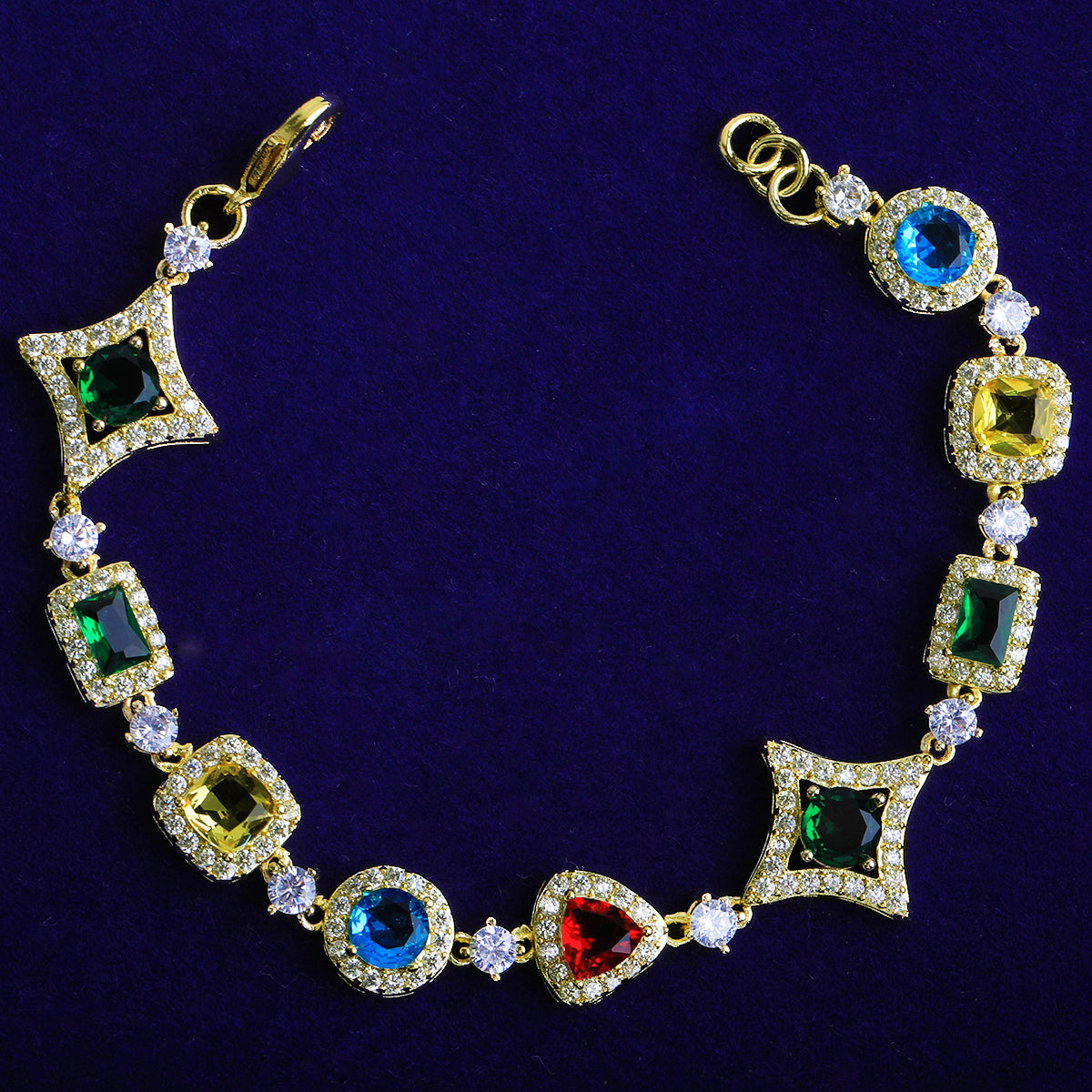 Bubble Letter Iced Out Square Dot Heart Rectangle Shape Link Bracelet for Men 5A Cubic Zirconia Hip Hop Jewelry