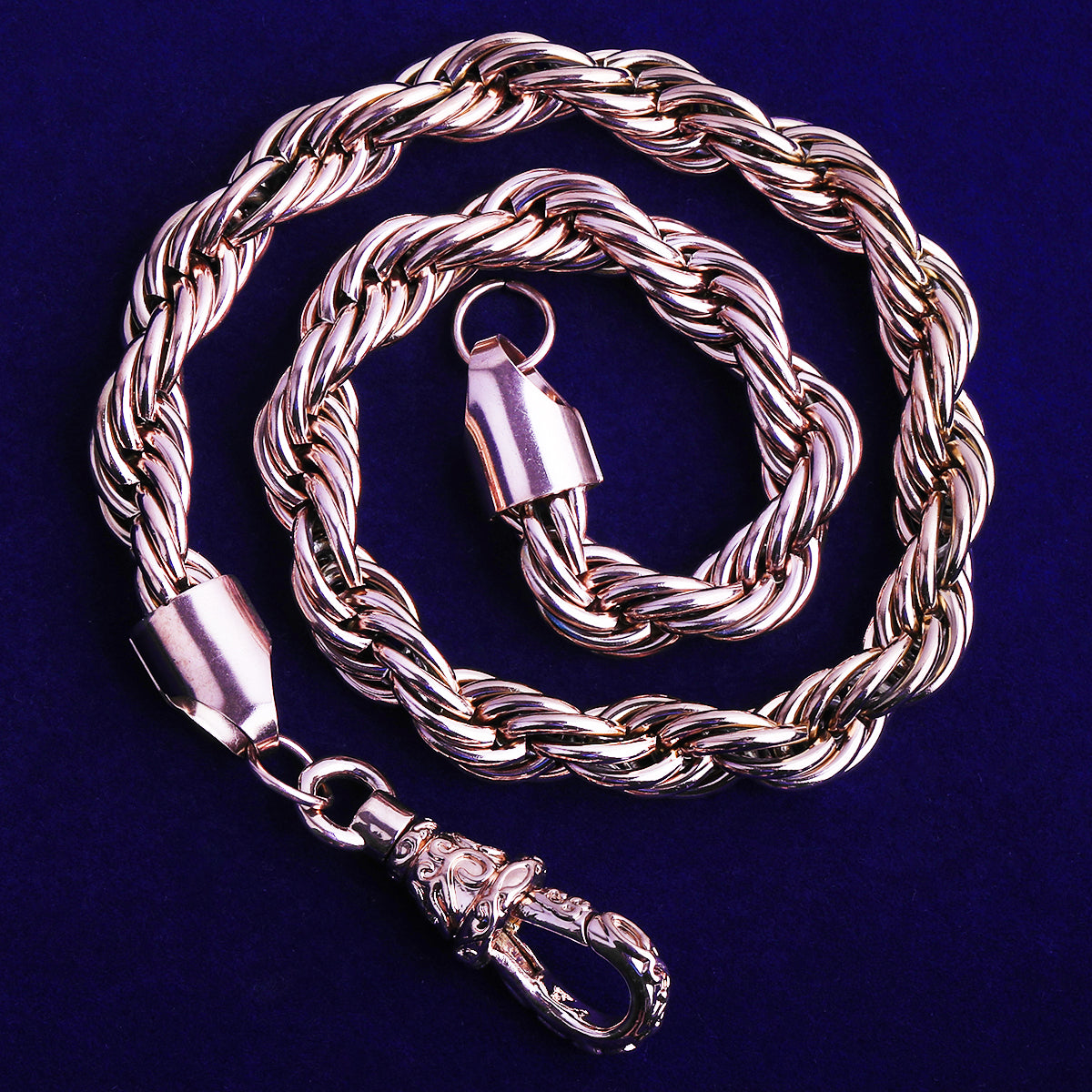 Bubble Letter 10mm Stainless Steel Rope Chain for Men PVD Plated Necklace Choker Hip Hop Jewelry Albert Clasp