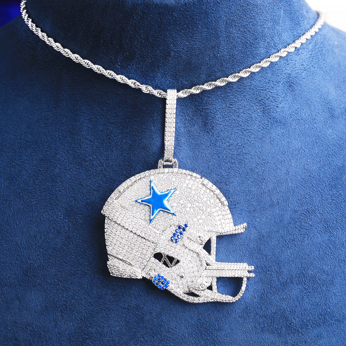 Bubble Letter Iced Out Base Ball Cap Necklace Pendant for Men 5A Cubic Zirconia Hip Hop Jewelry