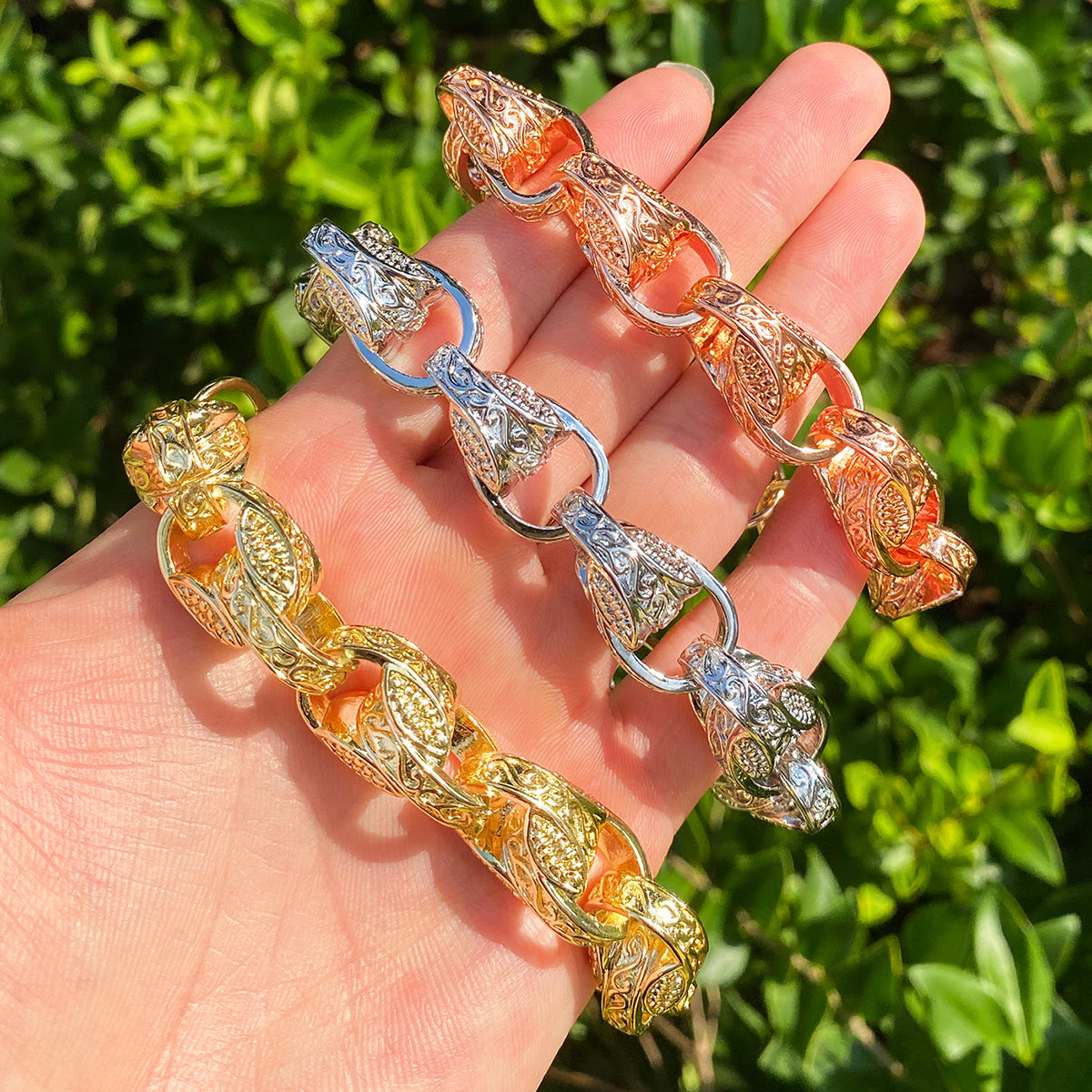 Bubble Letter Iced Out Cross Link Chain for Men Necklace Choker Prong Setting Hip Hop Jewelry