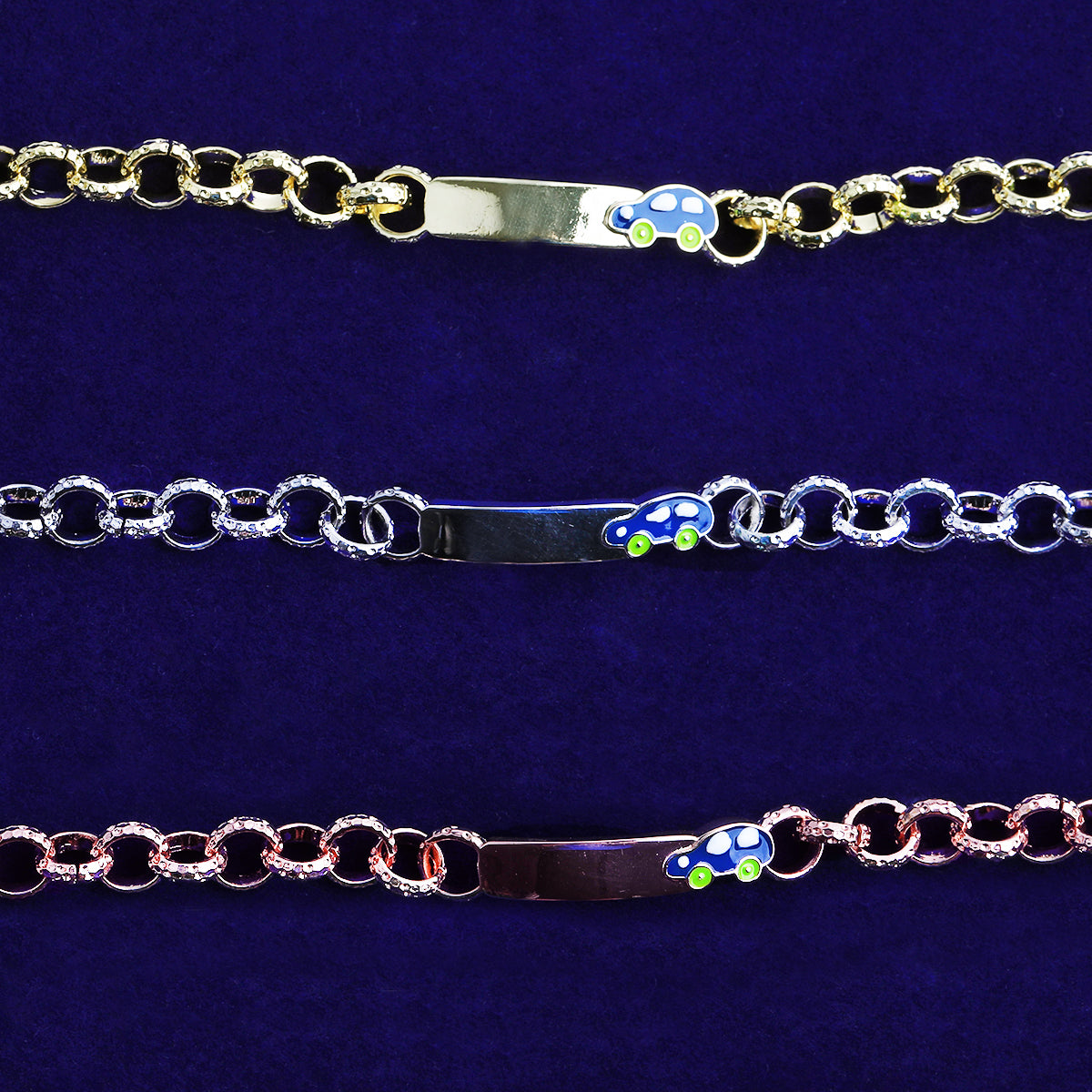 Bubble Letter Belcher Car Bracelet for Men Gold Plated Hip Hop Jewelry