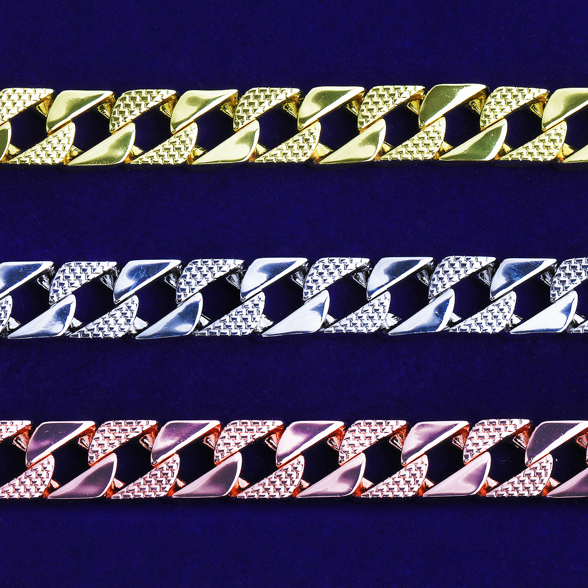 Bubble Letter Semi Patterned Cuban Link Bracelet for Men Copper Gold Plated Hip Hop Jewelry Albert Clasp