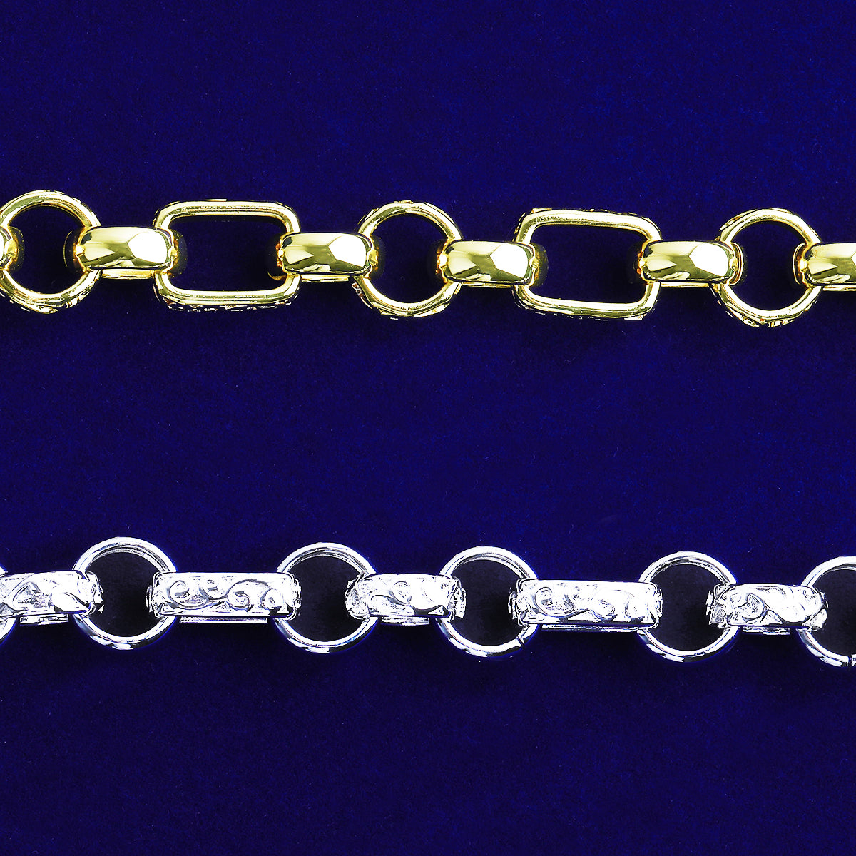 Bubble Letter GYPSY Belcher Link Chain for Men Real Gold Plated Hip Hop Jewelry Albert Clasp