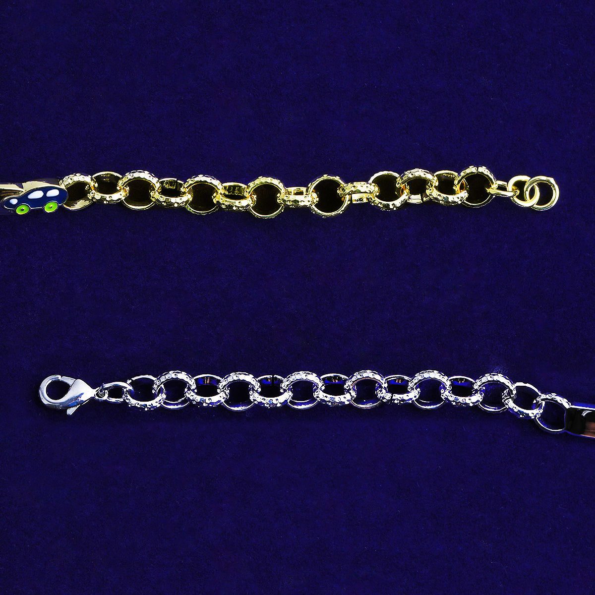 Bubble Letter Belcher Car Bracelet for Men Gold Plated Hip Hop Jewelry