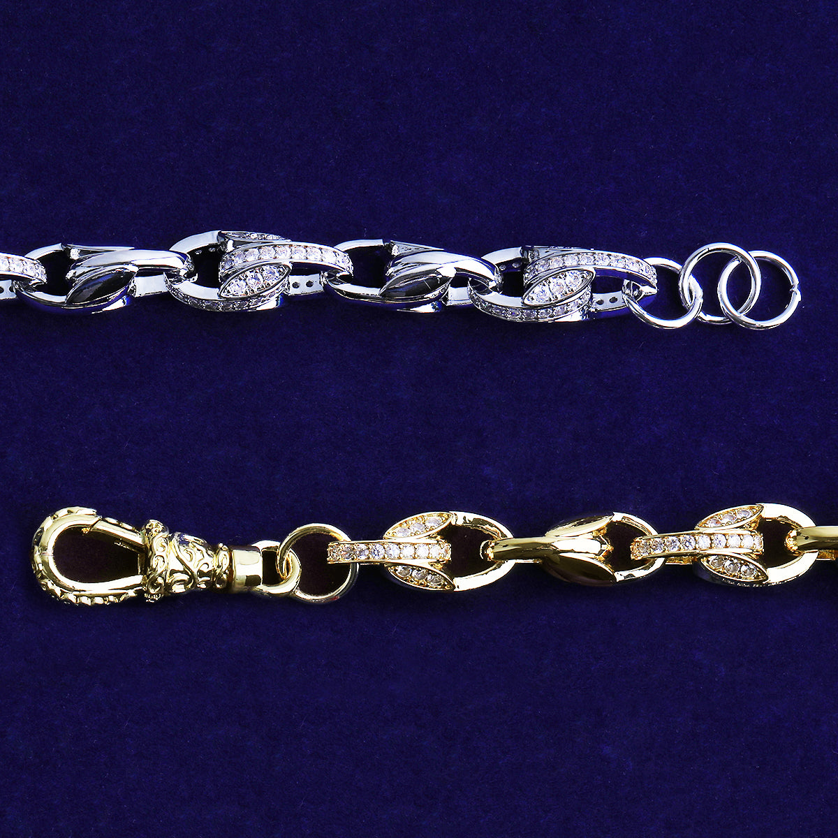 Bubble Letter Iced Out Tulip Bracelet for Men 5A Cubic Zirconia Gold Plated Hip Hop Jewelry