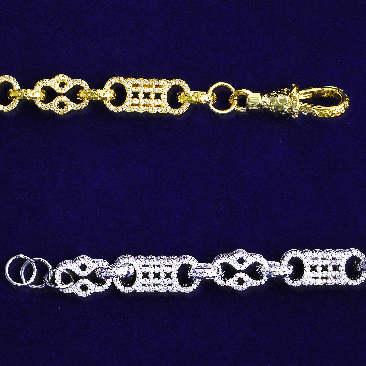 Bubble Letter Iced Out Star Bar Bracelet for Men Real Gold Plated 5A Cubic Zirconia Hip Hop Jewelry Albert Clasp