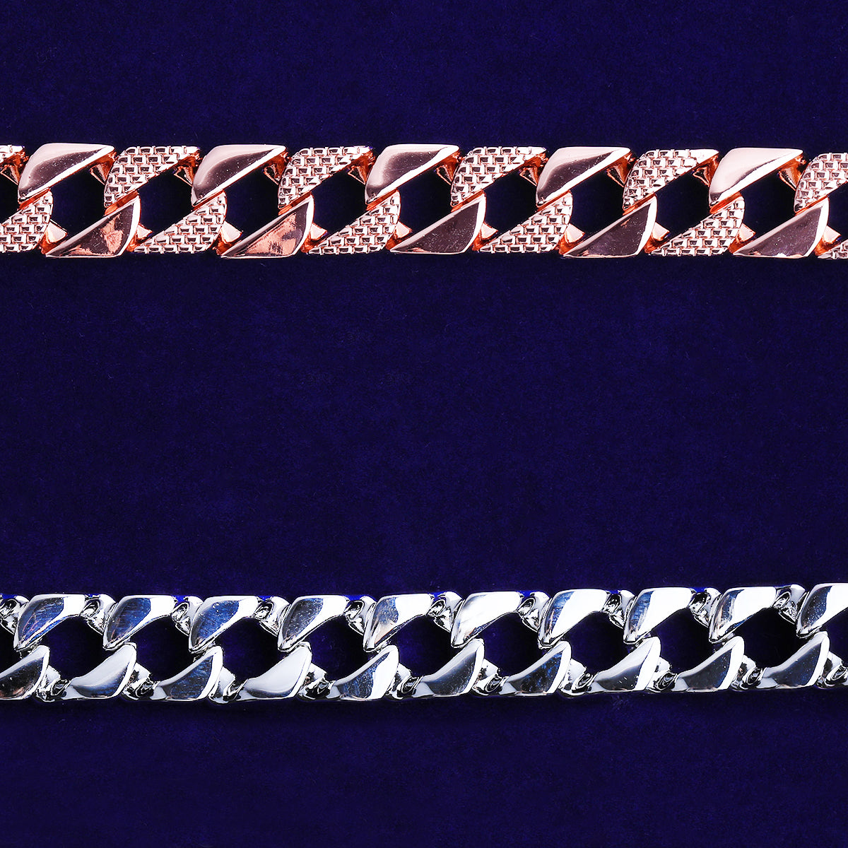 Bubble Letter 15mm Semi Patterned Cuban Link Belcher Bracelet for Men Real Copper Gold Plated Hip Hop Jewelry Albert Clasp