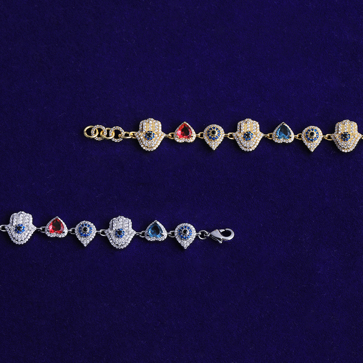 Bubble Letter Iced Out Hand Heart Drop Chain Necklace for Men Real Gold Plated Copper Cubic Zirconia Hip Hop Jewelry