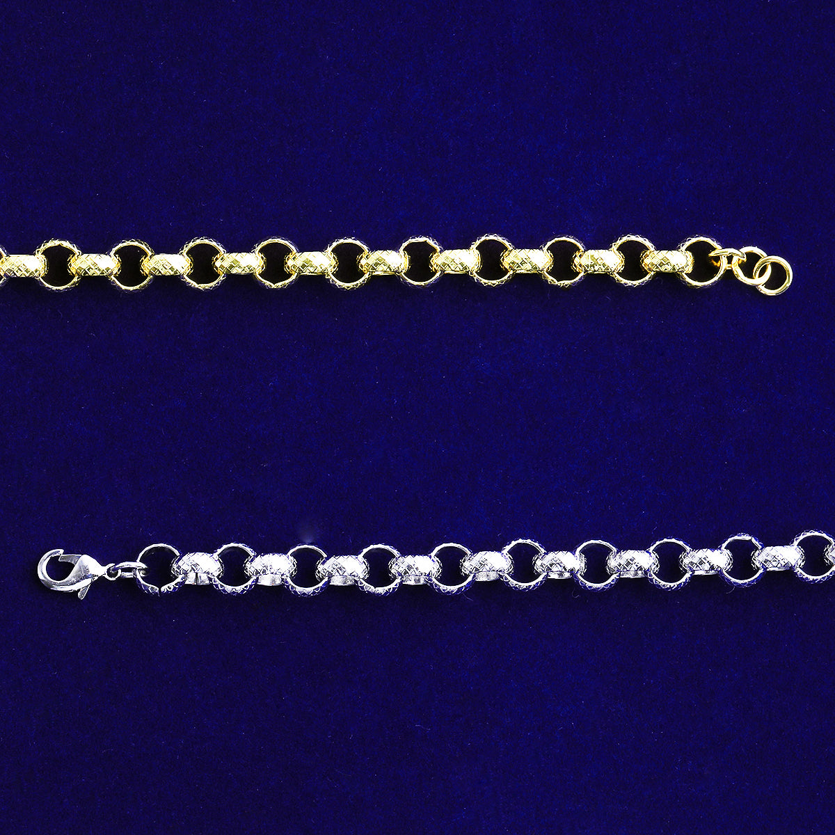 Bubble Letter Diamond Cut Belcher Ring Link Chain for Men Necklace Choker Real Gold Plated Copper Hip Hop Jewelry