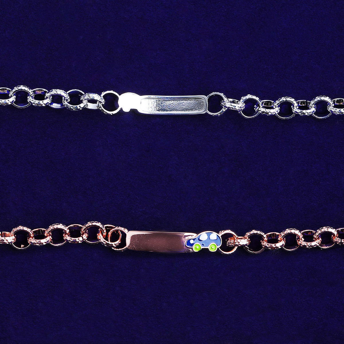 Bubble Letter Belcher Car Bracelet for Men Gold Plated Hip Hop Jewelry