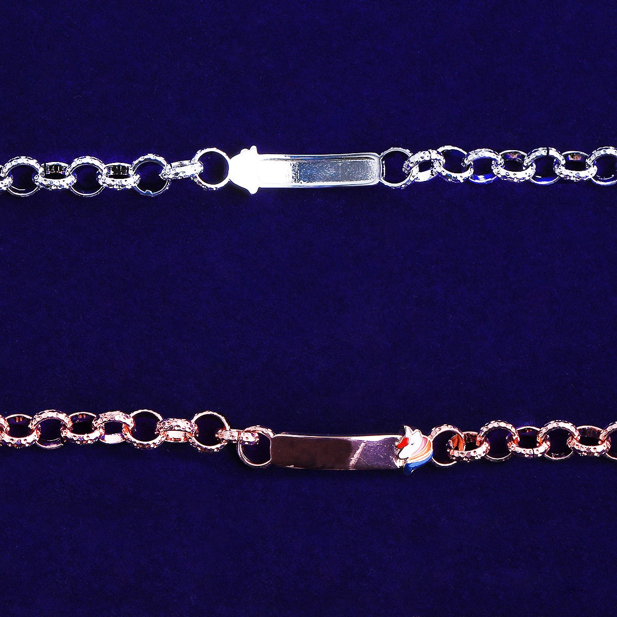 Bubble Letter Belcher Unicorn Bracelet for Men Gold Plated Hip Hop Jewelry