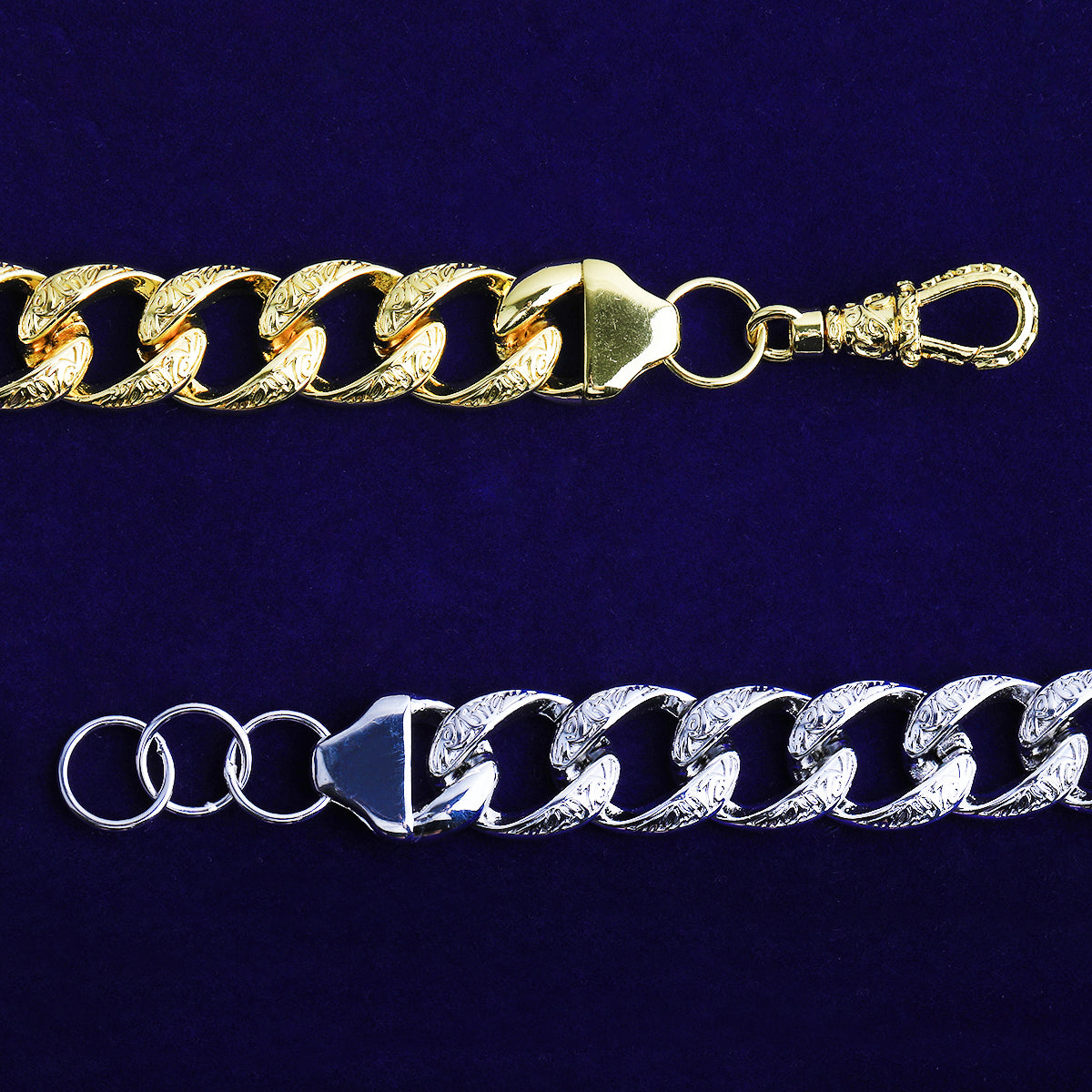 Bubble Letter Patterned Rounded Link Chain for Men Necklace Choker Real Copper Gold Plated Hip Hop Jewelry