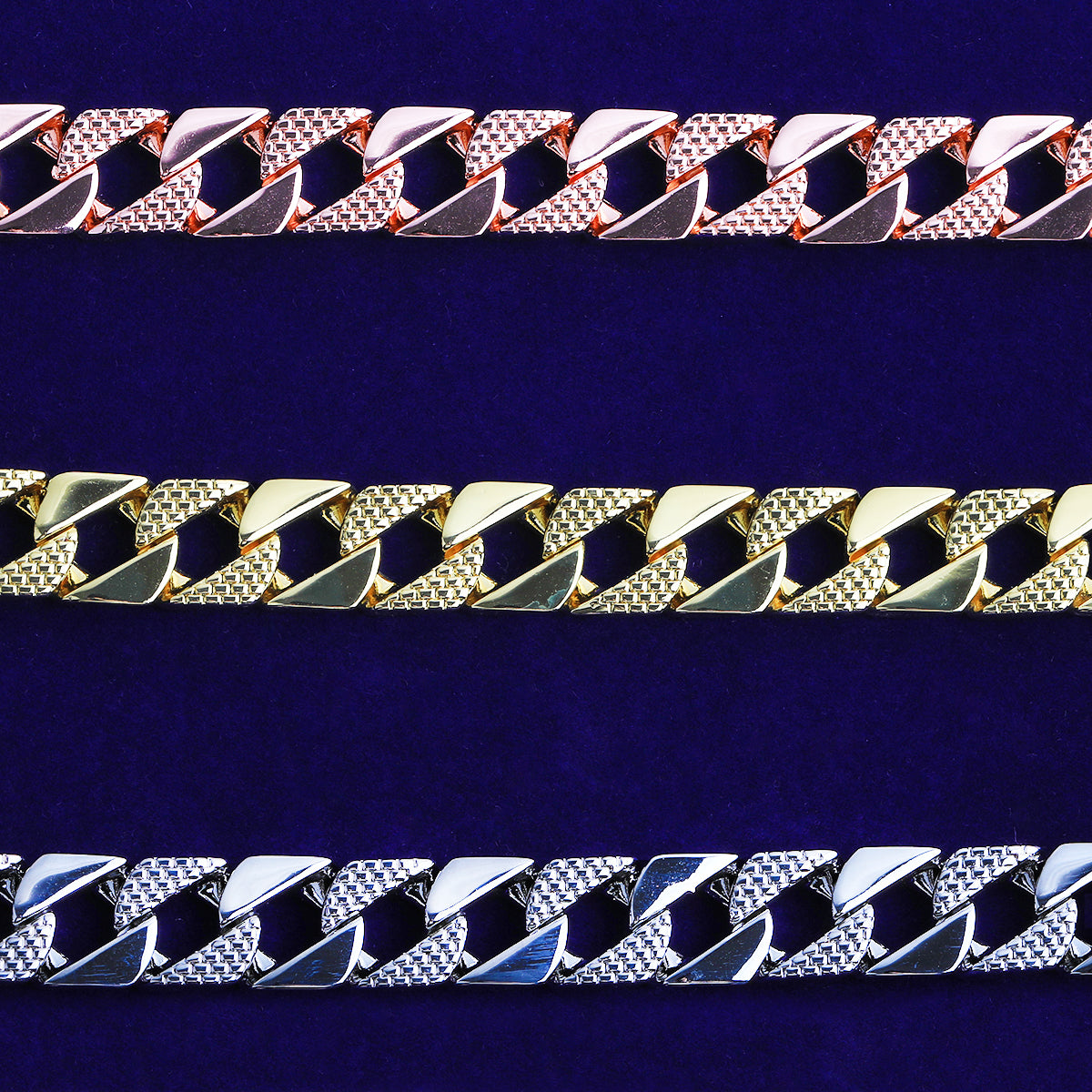 Bubble Letter 15mm Semi Patterned Cuban Link Belcher Chain Men Necklace Choker Real Copper Gold Plated Hip Hop Jewelry Alber Clasp