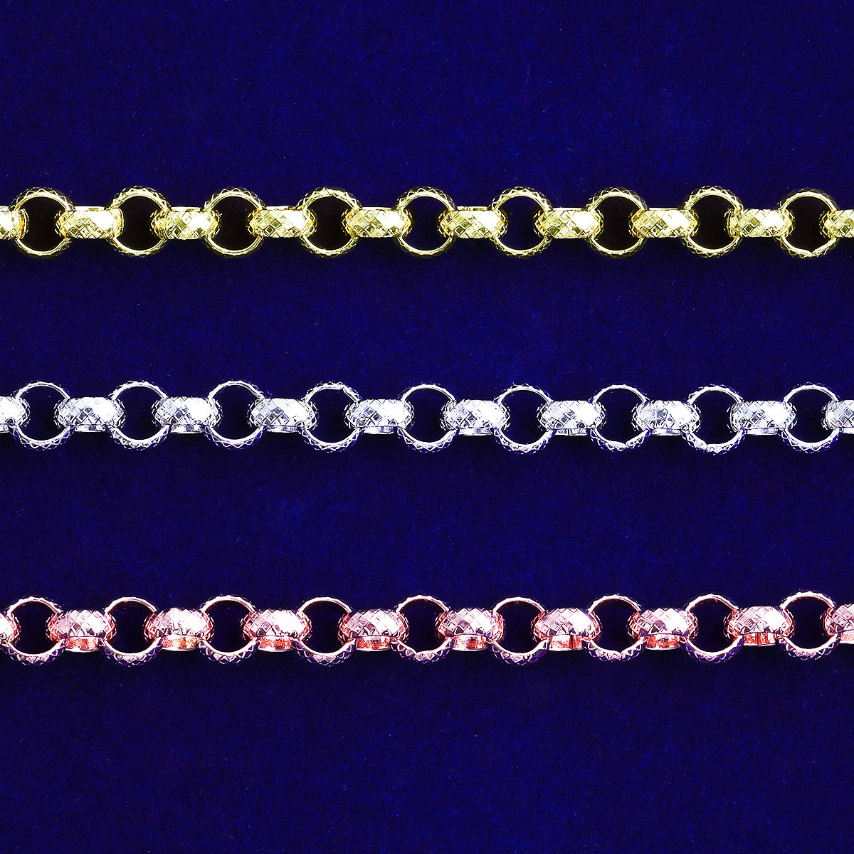 Bubble Letter Diamond Cut Belcher Ring Link Chain for Men Necklace Choker Real Gold Plated Copper Hip Hop Jewelry