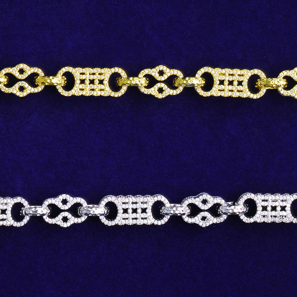 Bubble Letter Iced Out Star Bar Bracelet for Men Real Gold Plated 5A Cubic Zirconia Hip Hop Jewelry Albert Clasp