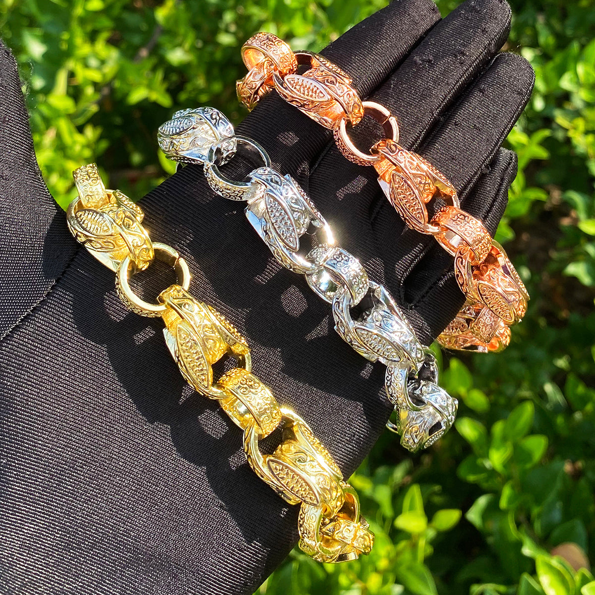 Bubble Letter Tulip Ring Bracelet for Men 5A Cubic Zirconia Gold Plated Hip Hop Jewelry Albert Clasp