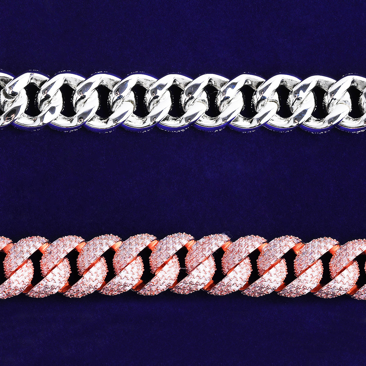 Bubble Letter 25mm Special Clasp Baguette Cuban Link Chain for Men 5A Cubic Zirconia Gold Plated Hip Hop Jewelry
