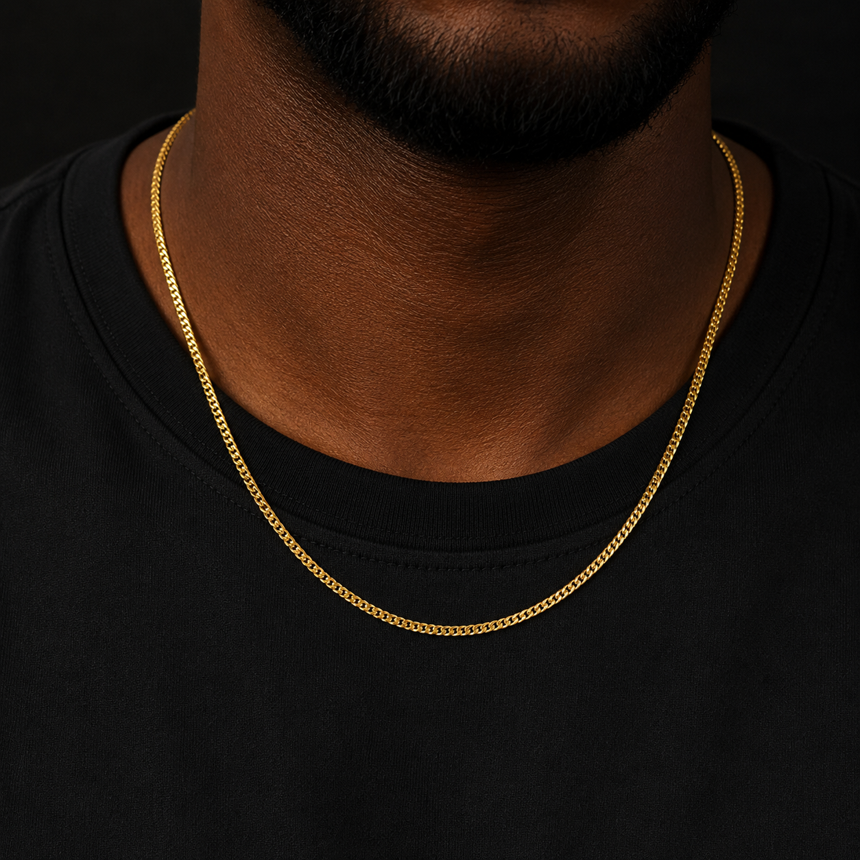 Bubble Letter Franco Chain Real Gold Plated Stainless Steel Hip Hop Jewelry