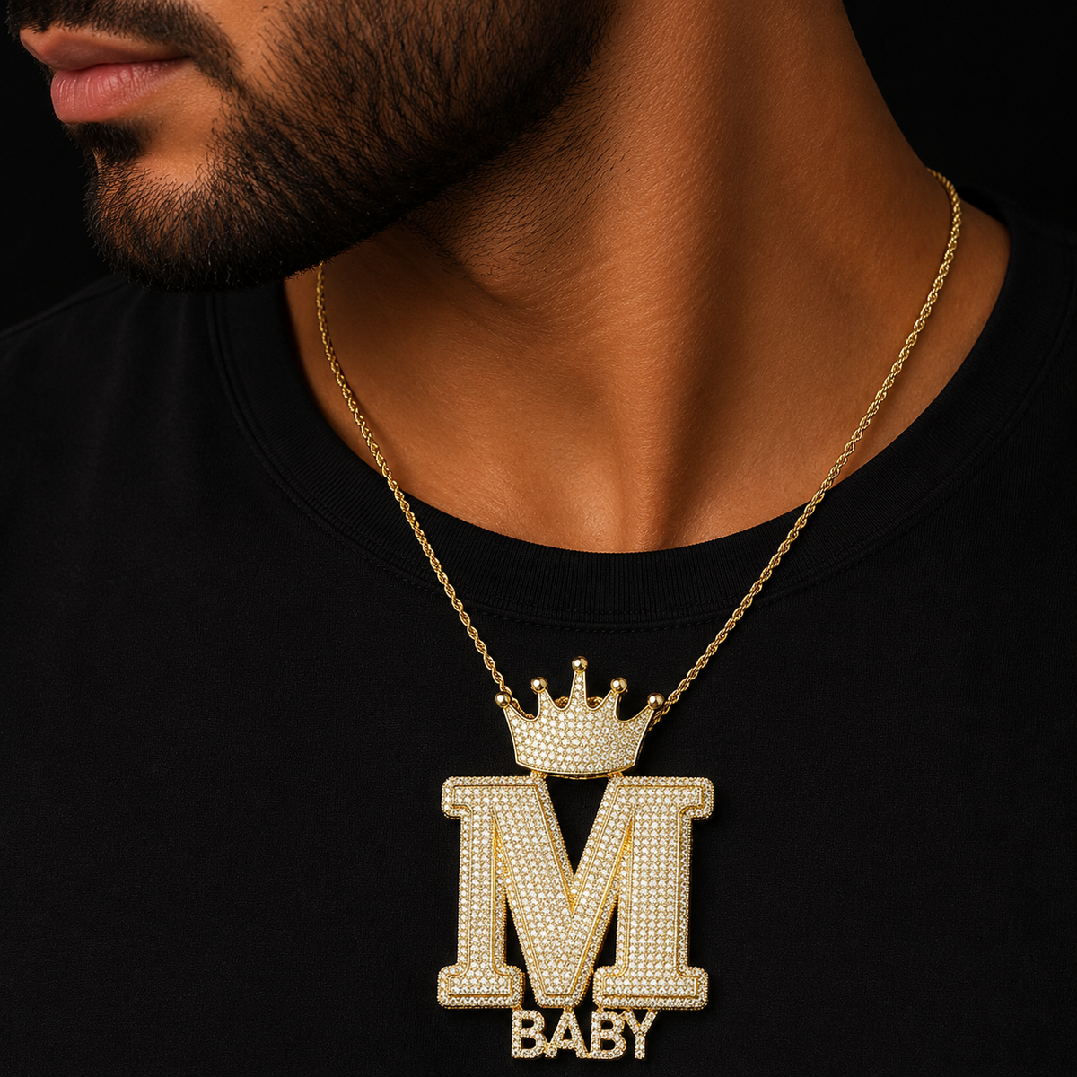 Bubble Letter Iced Out Custom Name Necklace Pendant for Men Real Gold Plated 5A Cubic Zirconia Hip Hop Jewelry