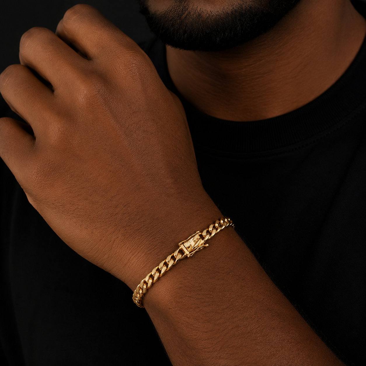 Bubble Letter Miami Cuban Bracelet for Men Stainless Steel Bracelet Gold Color Plated Hip Hop Fashion Rock Jewelry 2025 Trend