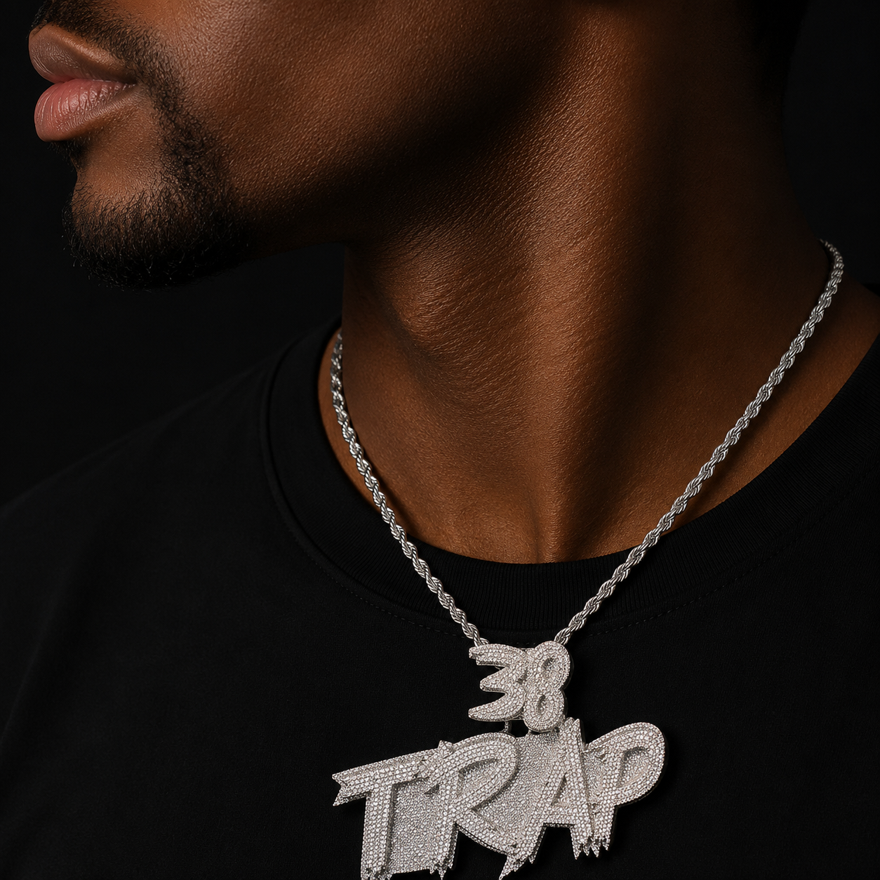 Bubble Letter Iced Out Custom 2 sizes Name Necklace Pendant for Men Micro Pave Cubic Zirconia Hip Hop Jewelry