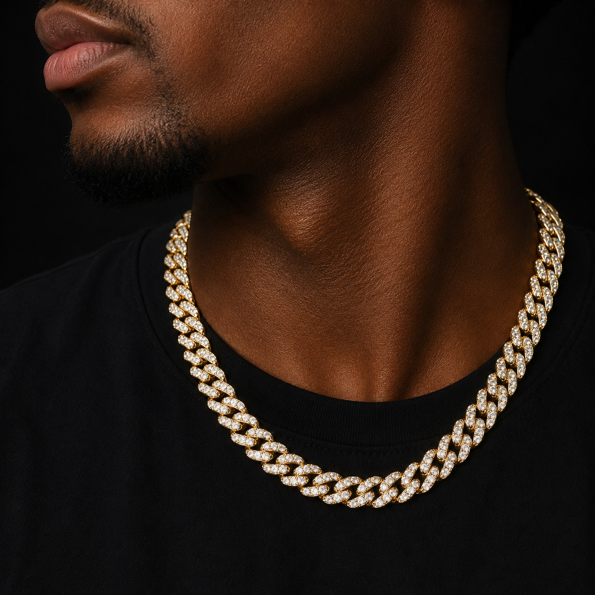 Bubble Letter Miami Cuban Link Chain for Men Necklace Bling AAAA Zircon Charms Hip Hop Fashion Jewelry 2021 Trend