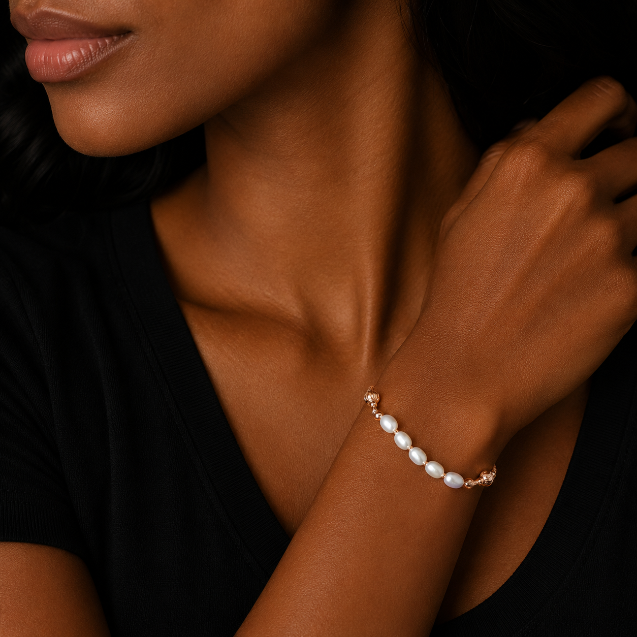 Bubble Letter Pearl Bracelet for Women’s Jewelry Silver Plated Hip Hop Fashion Charms 2023 Trends