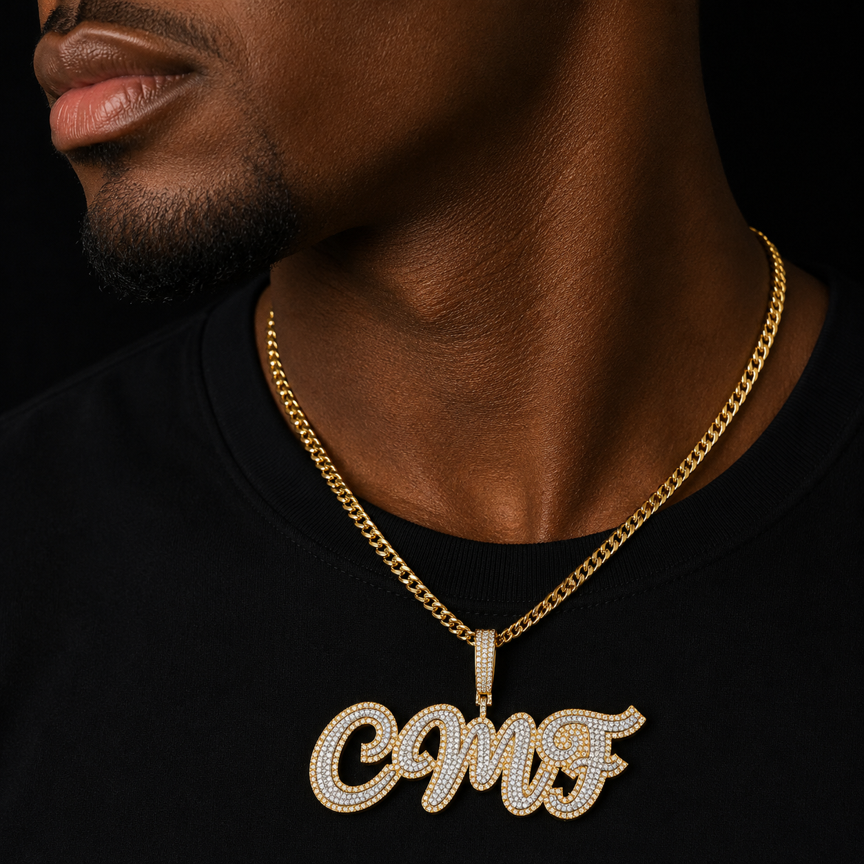 Bubble Letter Customized Necklaces Name Plates Pendants Real Gold Color Hip Hop Jewelry Personalized Men Chain 2022 Trend