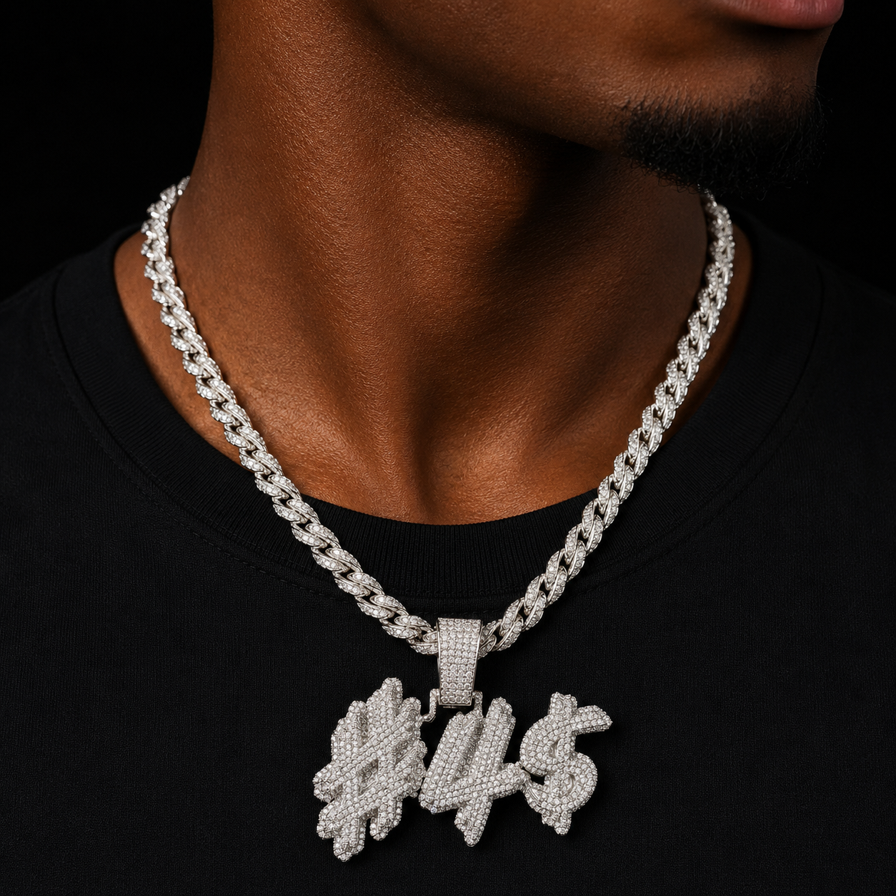 Bubble Letter Personalized Necklace Men Customized Name Pendant Iced Out Charms Hip Hop Jewelry 2022 Trend Luxury Designer