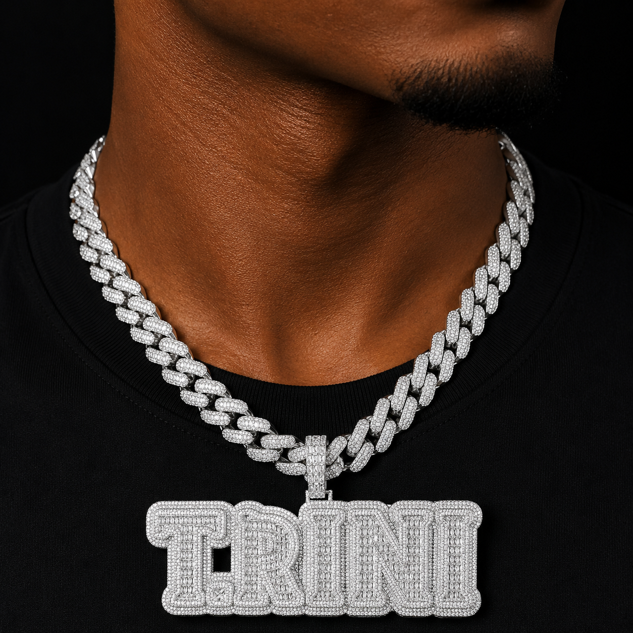 Bubble Letter Custom Name Necklace for Men Personalized Pendant Baguette Iced Out Charms Hip Hop Fashion Jewelry 2022 Trend