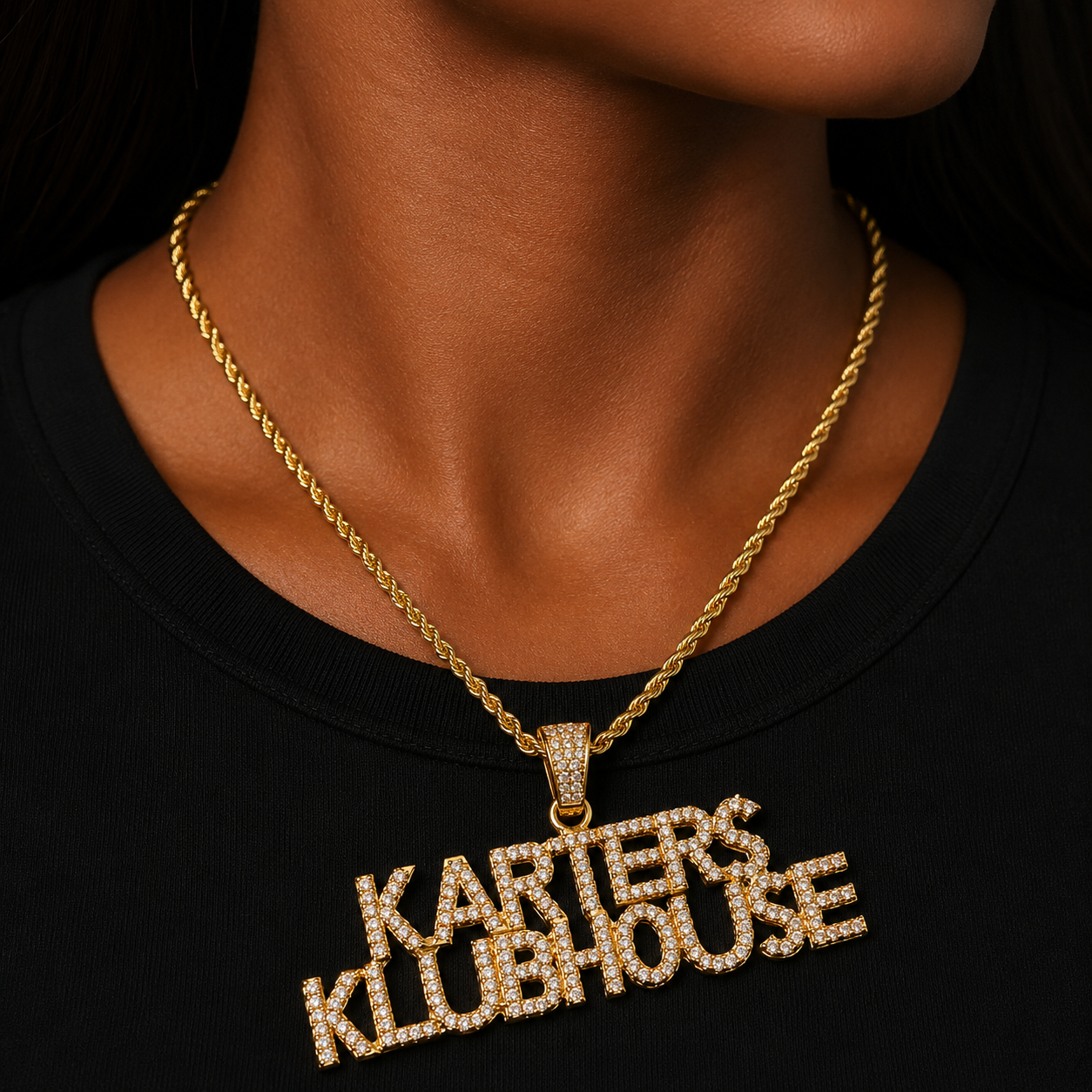 Bubble Letter Custom Name Necklace for Women Small Kids Chain Prong Setting Iced Out Zircon Rock Street Hip Hop Fashion Jewelry
