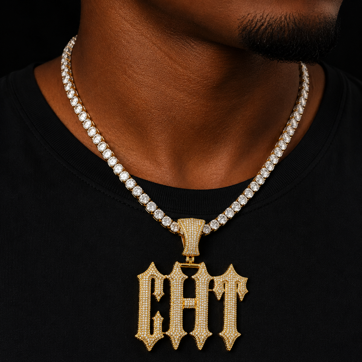 Bubble Letter Customized Jewelry Name Plated Necklace for Men Iced Out Pendant Super Rapper Star Charms Rock Street Culture