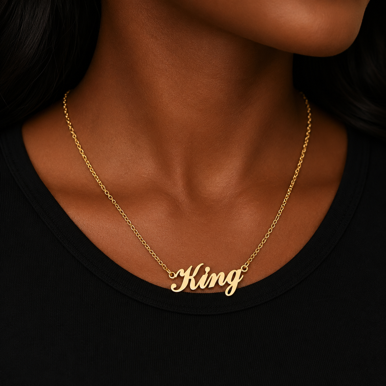 Bubble Letter Custom Name Necklace For Women Glossy Bubble Letter Gold Color Pendant With 3mm Cuban Chain  Hip Hop Jewelry