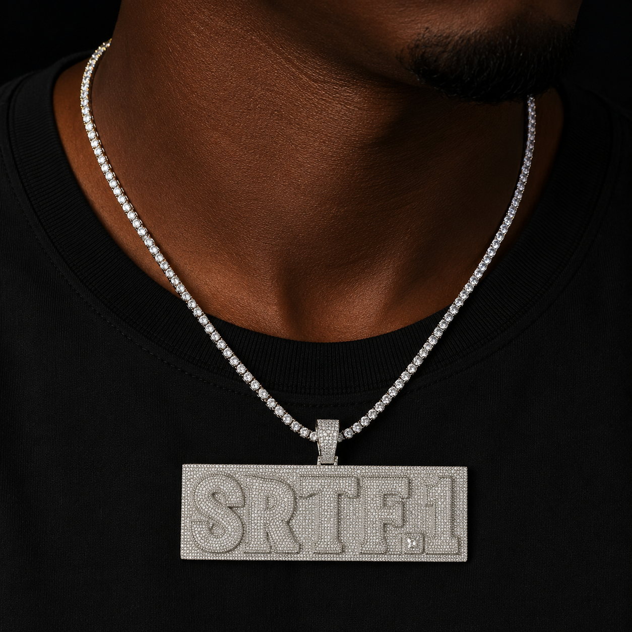 Bubble Letter Jewelry Customized Name Necklace for Men Iced Out Pendant Real Gold Plated Hip Hop Charms 2022 Trend Best Selling