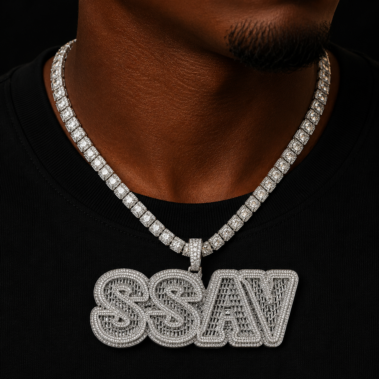Bubble Letter Custom Name Necklace for Men Baguette Personalized Pendants Hip Hop Jewelry 2022 Trend Free Shipping Items