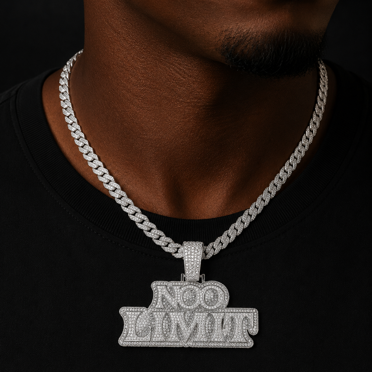 Custom Name Plates Pendant for Men White Gold Plated Hip Hop Jewelry