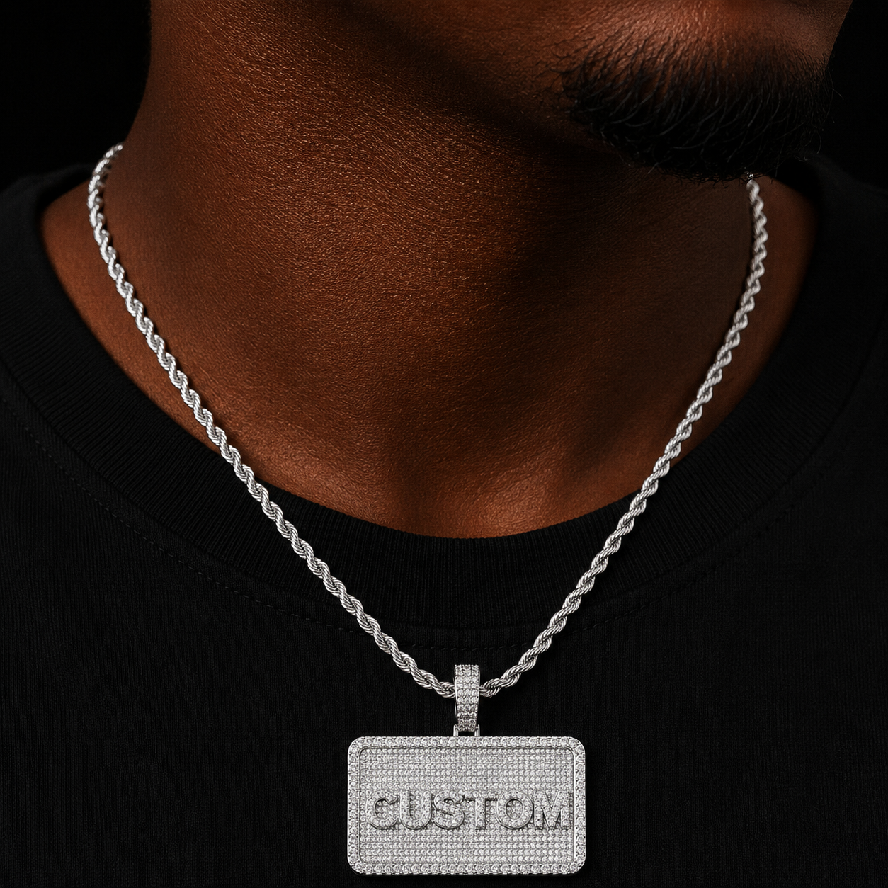 Bubble Letter Customized Jewelry Name Plates Pendant Iced Out Bling Hip Hop Charms 2022 Trend