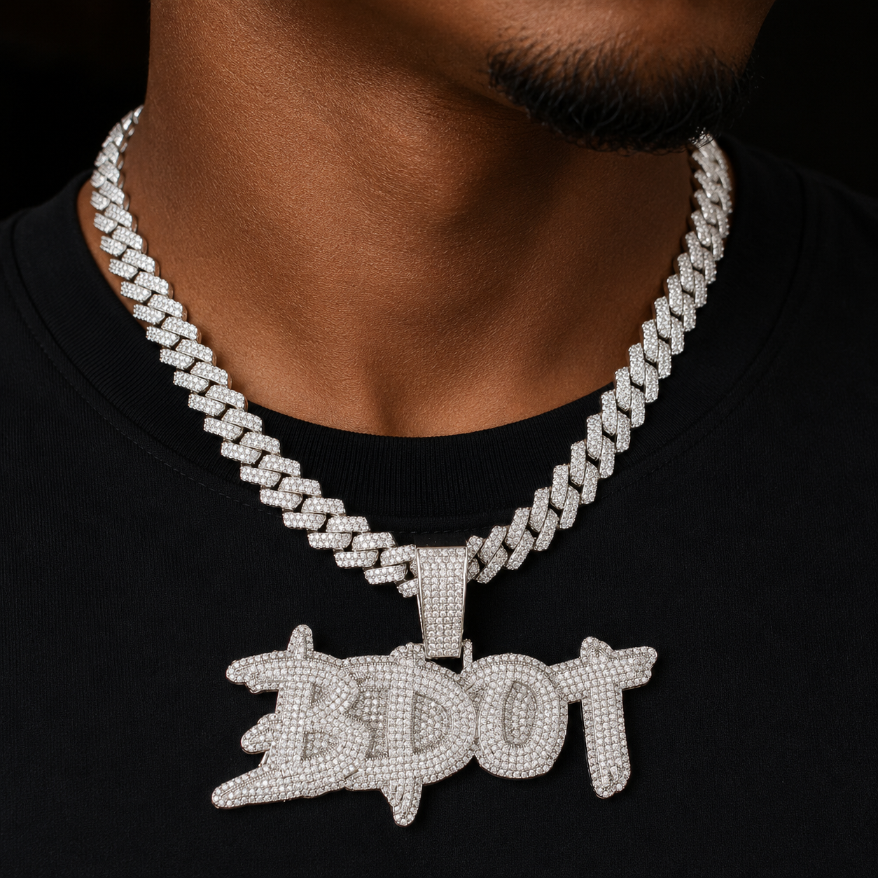 Bubble Letter Custom Name Necklace for Men Personalized Pendant Real Gold Plated Hip Hop Jewelry Free Shipping Items Iced Out