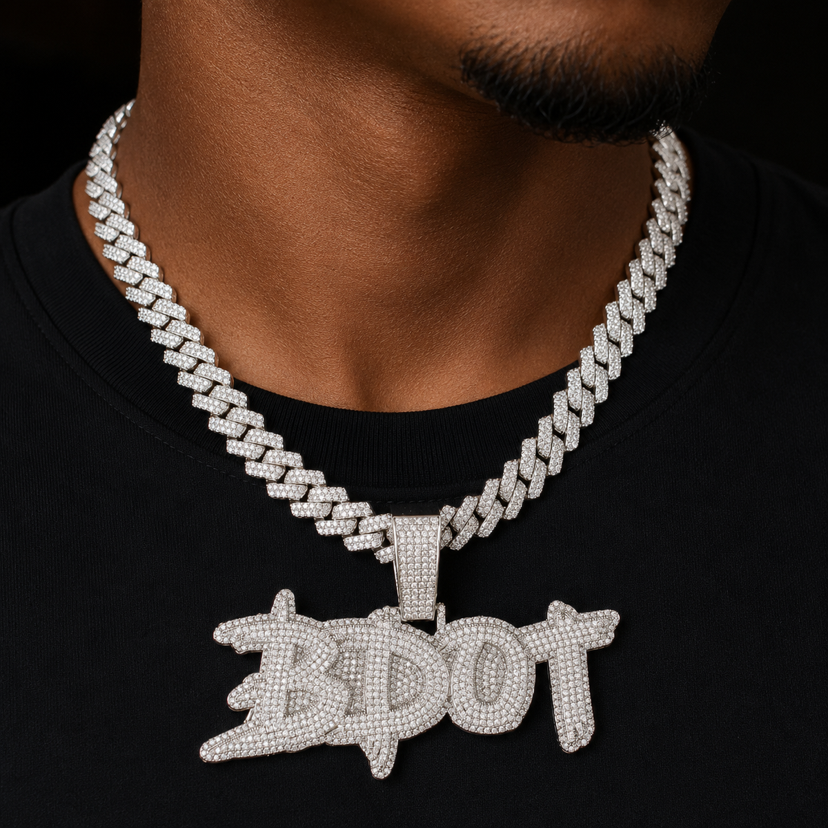 Bubble Letter Custom Name Necklace for Men Personalized Pendant Real Gold Plated Hip Hop Jewelry Free Shipping Items Iced Out