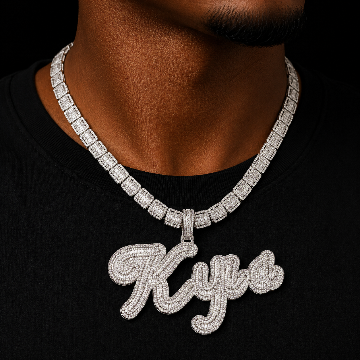 Bubble Letter Customized Name Necklaces Real Gold Plated Charms Men Iced Out Pendant Hip Hop Jewelry Christmas Gifts 2022 Trend