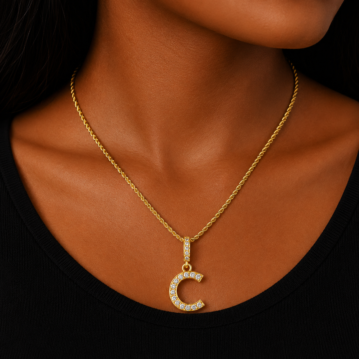 Bubble Letter Iced Custom Tennis Initial Drop Earring Real Gold Plated Women Hip Hop Jewelry
