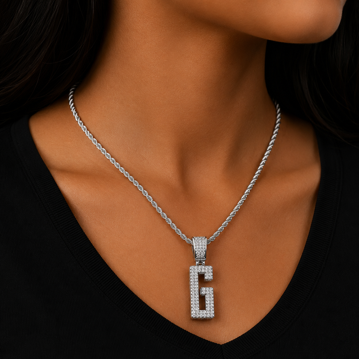 Letter Pendant Women Jewelry Real Gold Plated Hip Hop Jewelry