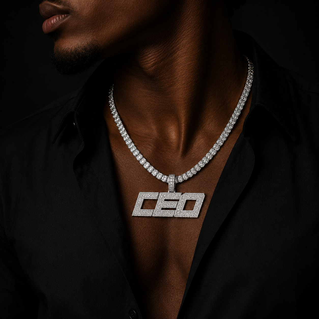 Bubble Letter Iced Out Custom Name Necklace Pendant for Men 5A Cubic Zirconia Hip Hop Jewelry